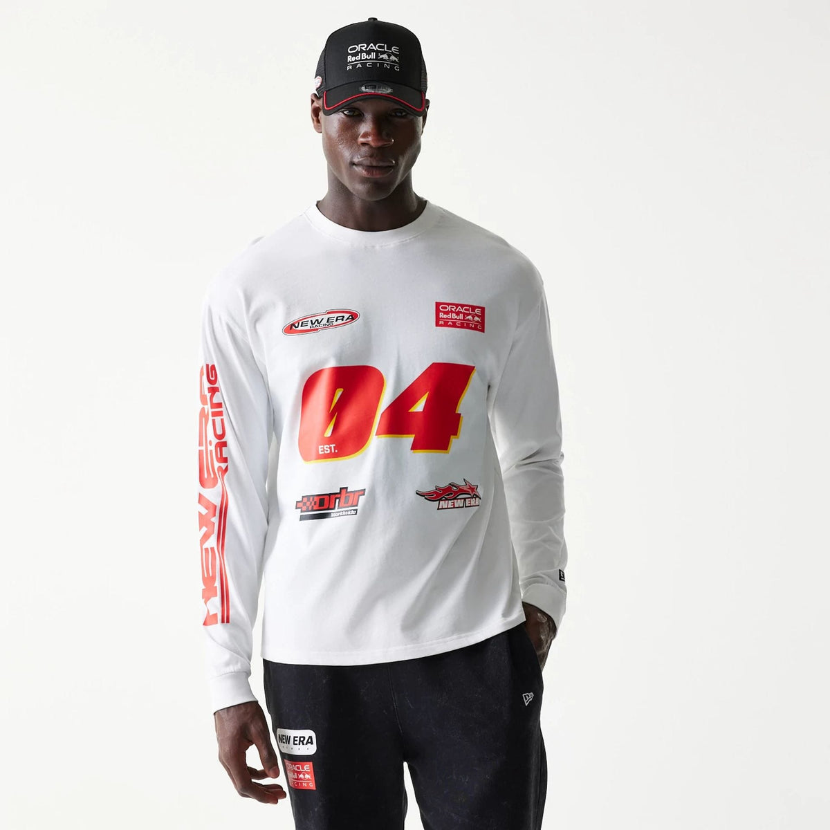 Red Bull Racing Graphic White Long Sleeve T-Shirt-klyvox