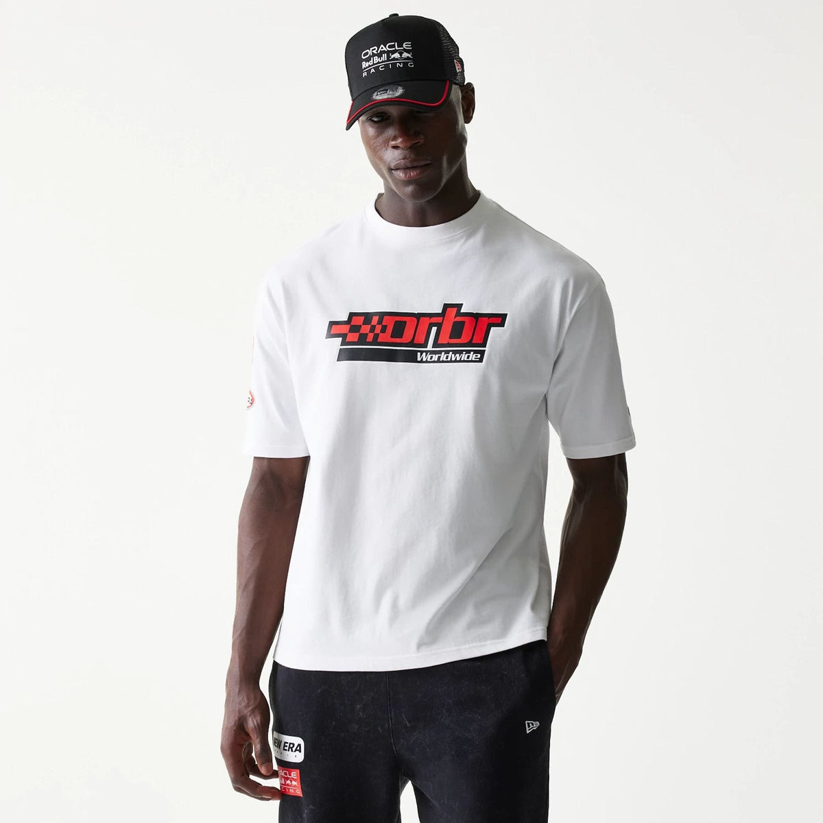Red Bull Racing Graphic White Oversized T-Shirt-klyvox