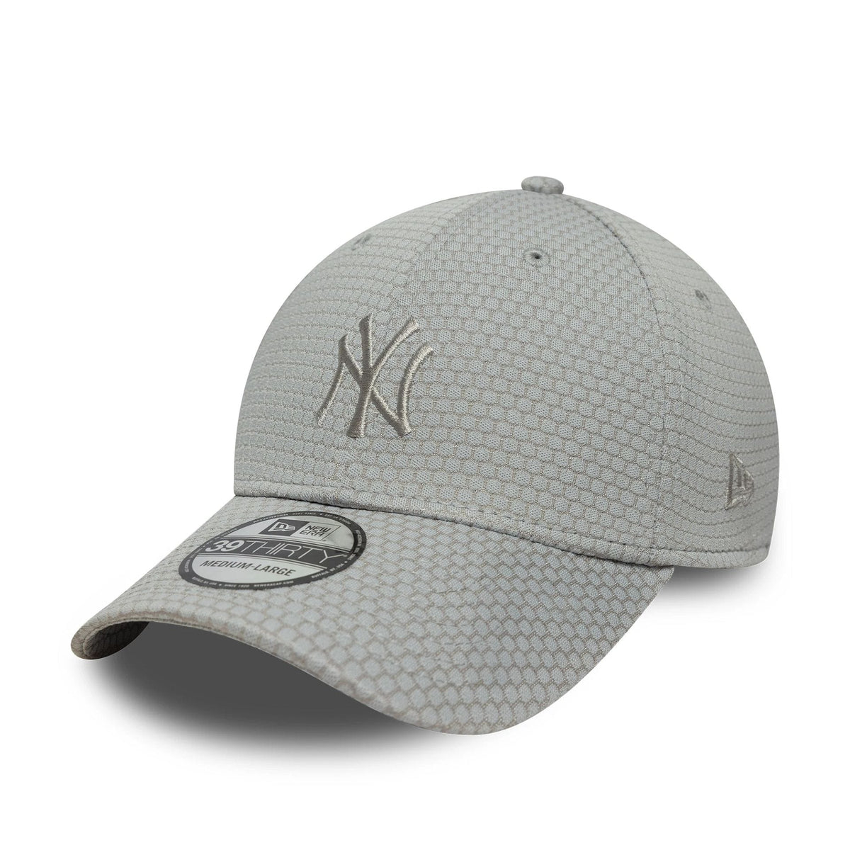 New York Yankees MLB Mesh Grey 39THIRTY Stretch Fit Cap-klyvox