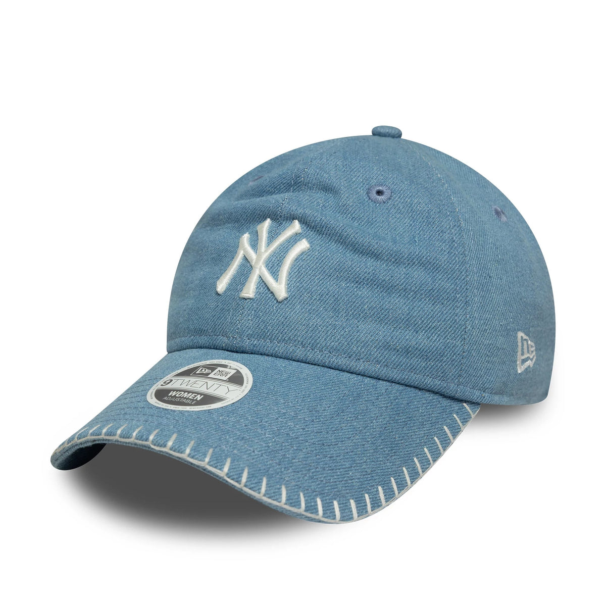 New York Yankees Womens MLB Denim Stitch Pastel Blue 9TWENTY Cap-klyvox