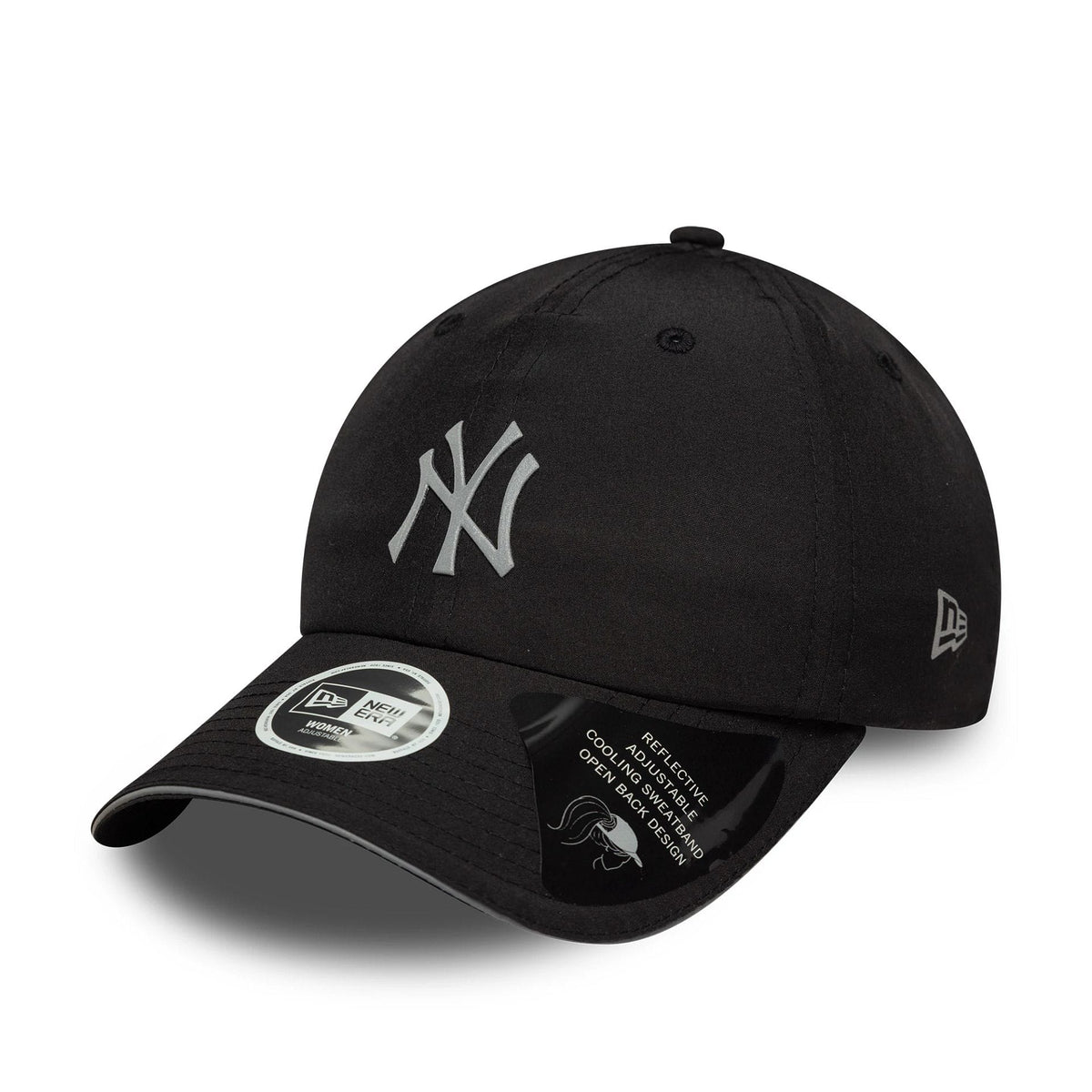 New York Yankees Womens MLB Pony Tail Black Open Back Cap-klyvox