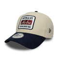 New Era Patch Suede Cream & Navy 9FORTY E-Frame Cap-klyvox