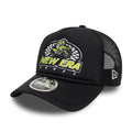 New Era Graphic Black 9FORTY M-Crown A-Frame Trucker Cap-klyvox