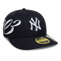 New York Yankees MLB Est Script Navy Low Profile 59FIFTY Fitted Cap-klyvox
