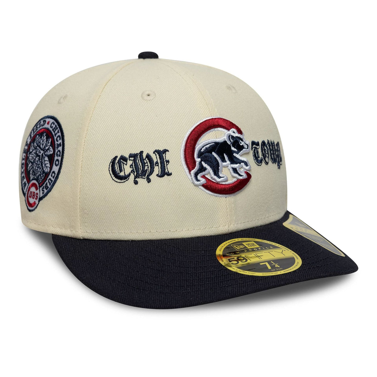 Chicago Cubs MLB Cooperstown Cream Low Profile 59FIFTY Fitted Cap-klyvox
