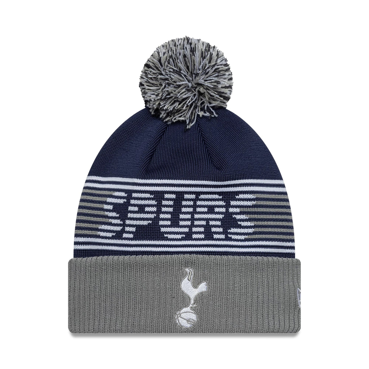 Tottenham Hotspur FC Navy Bobble Knit Beanie Hat-klyvox