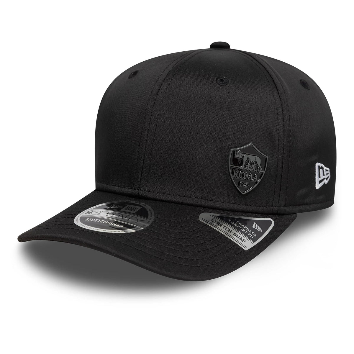 AS Roma Flawless Pin Black 9SEVENTY Stretch Snap Cap-klyvox