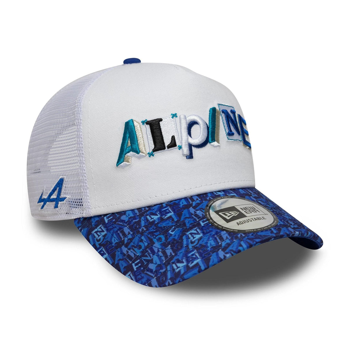 Alpine Racing All Over Print White 9FORTY A-Frame Trucker Cap-klyvox