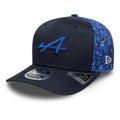 Alpine Racing All Over Print Navy 9FIFTY Stretch Snap Cap-klyvox