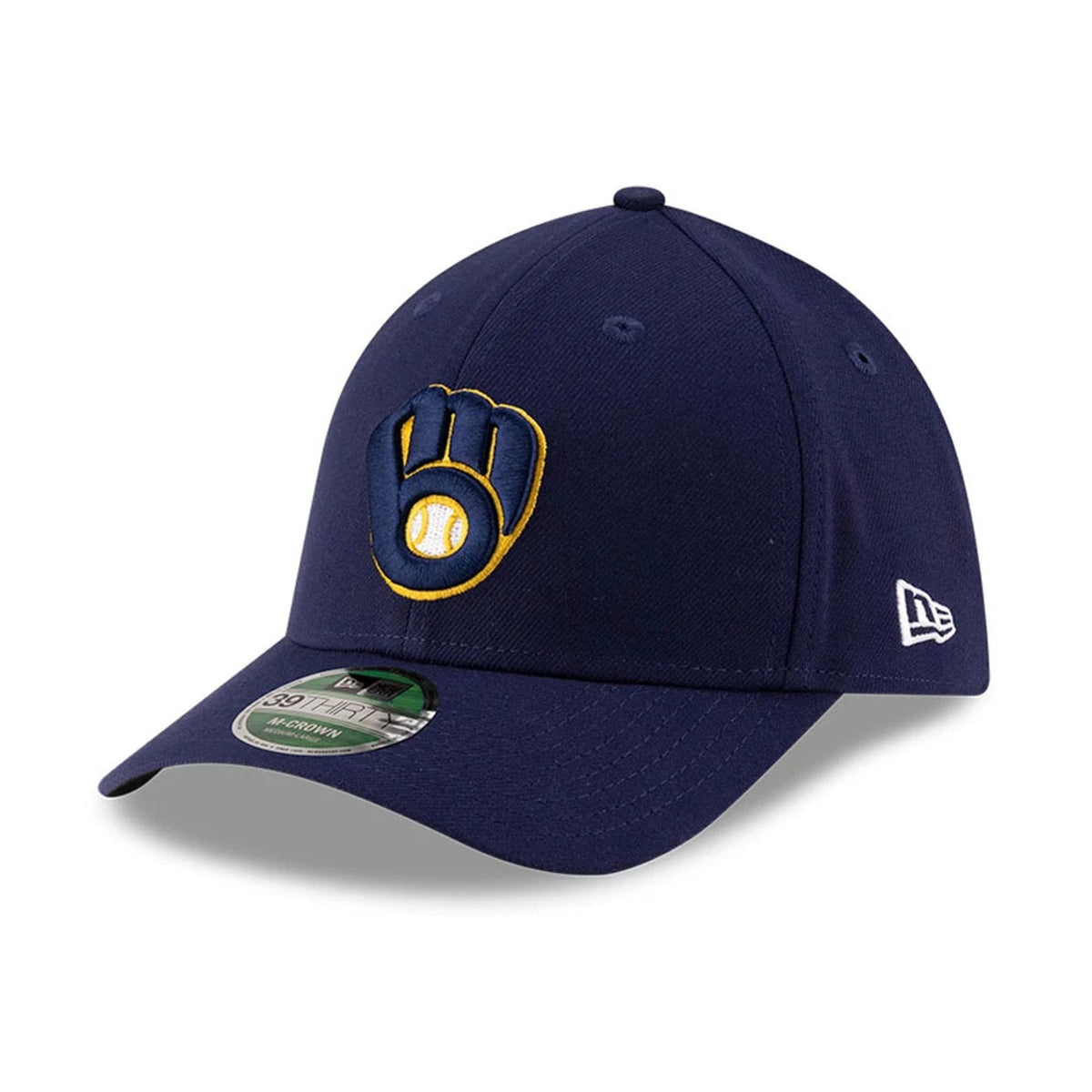 Milwaukee Brewers MLB Player Replica Navy 39THIRTY M-Crown Stretch Fit Cap-klyvox