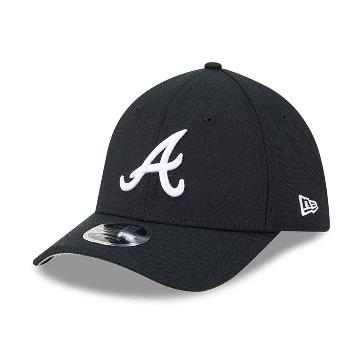 Atlanta Braves MLB Black 39THIRTY M-Crown Stretch Fit Cap-klyvox