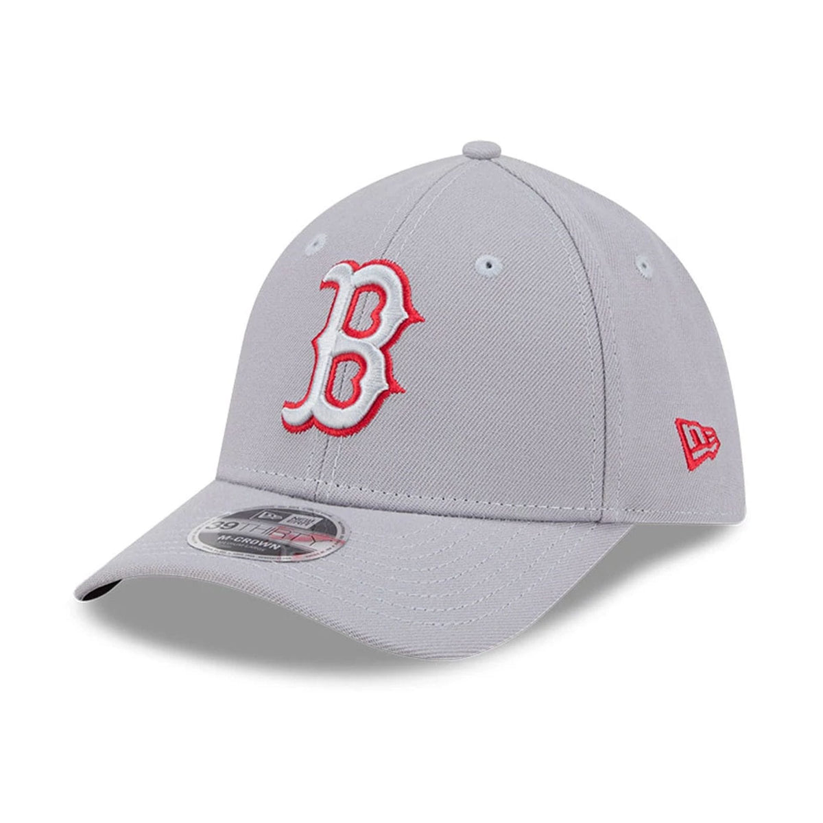 Boston Red Sox MLB Grey 39THIRTY M-Crown Stretch Fit Cap-klyvox