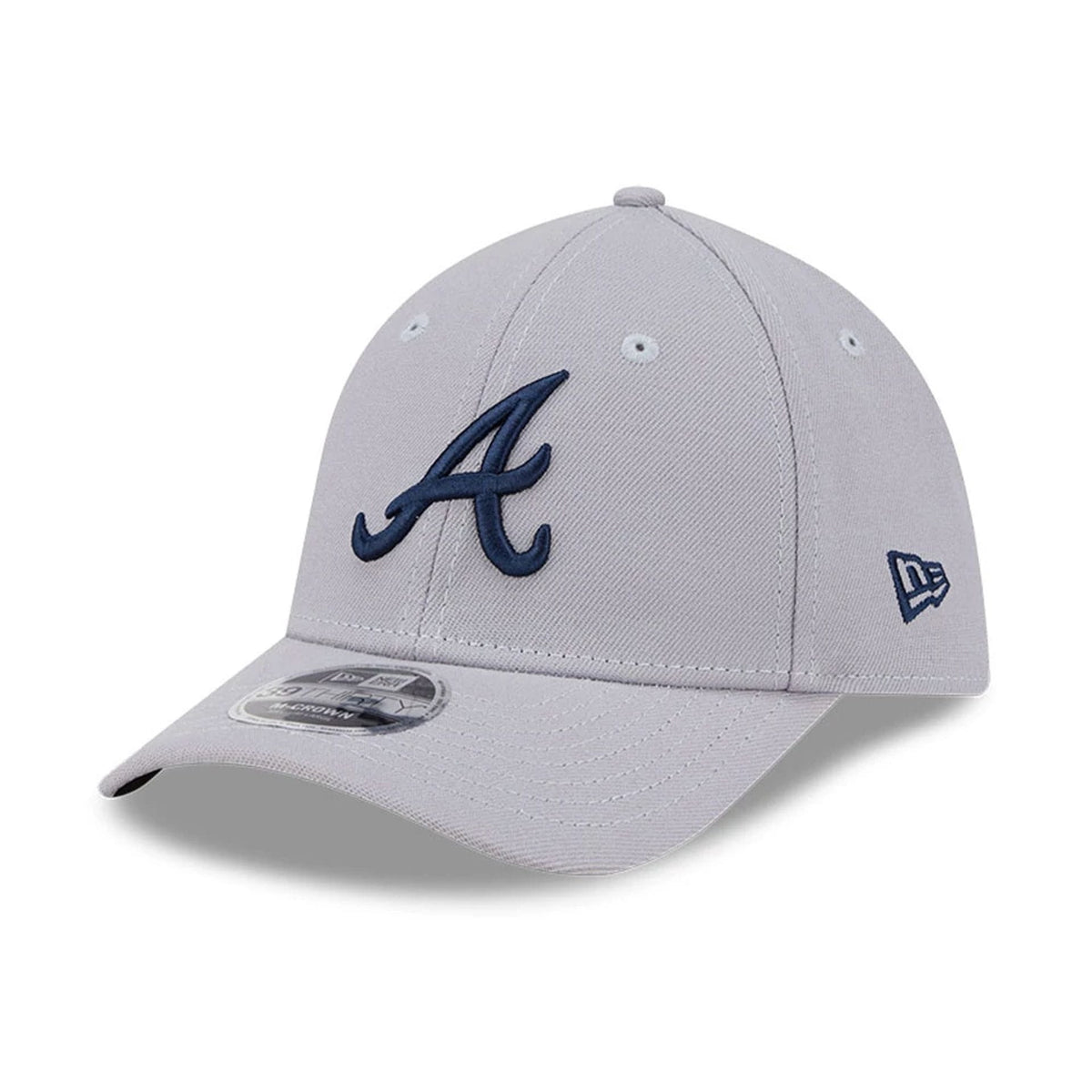 Atlanta Braves MLB Grey 39THIRTY M-Crown Stretch Fit Cap-klyvox