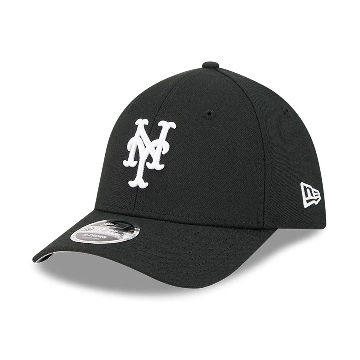 New York Mets MLB Black 39THIRTY M-Crown Stretch Fit Cap-klyvox