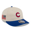 Chicago Cubs MLB Americana Herringbone White Retro Crown 9FIFTY Adjustable Cap-klyvox