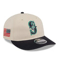 Seattle Mariners MLB Americana Herringbone White Retro Crown 9FIFTY Adjustable Cap-klyvox