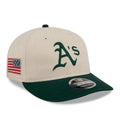 Athletics MLB Americana Herringbone White Retro Crown 9FIFTY Adjustable Cap-klyvox