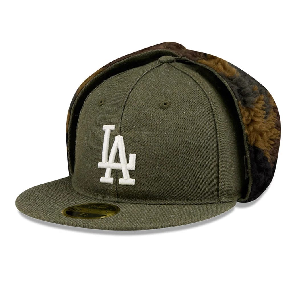 LA Dodgers MLB Camo Open Green Retro Crown 59FIFTY Fitted Cap-klyvox