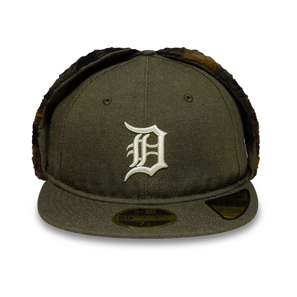 Detroit Tigers MLB Camo Open Green Retro Crown 59FIFTY Fitted Cap-klyvox