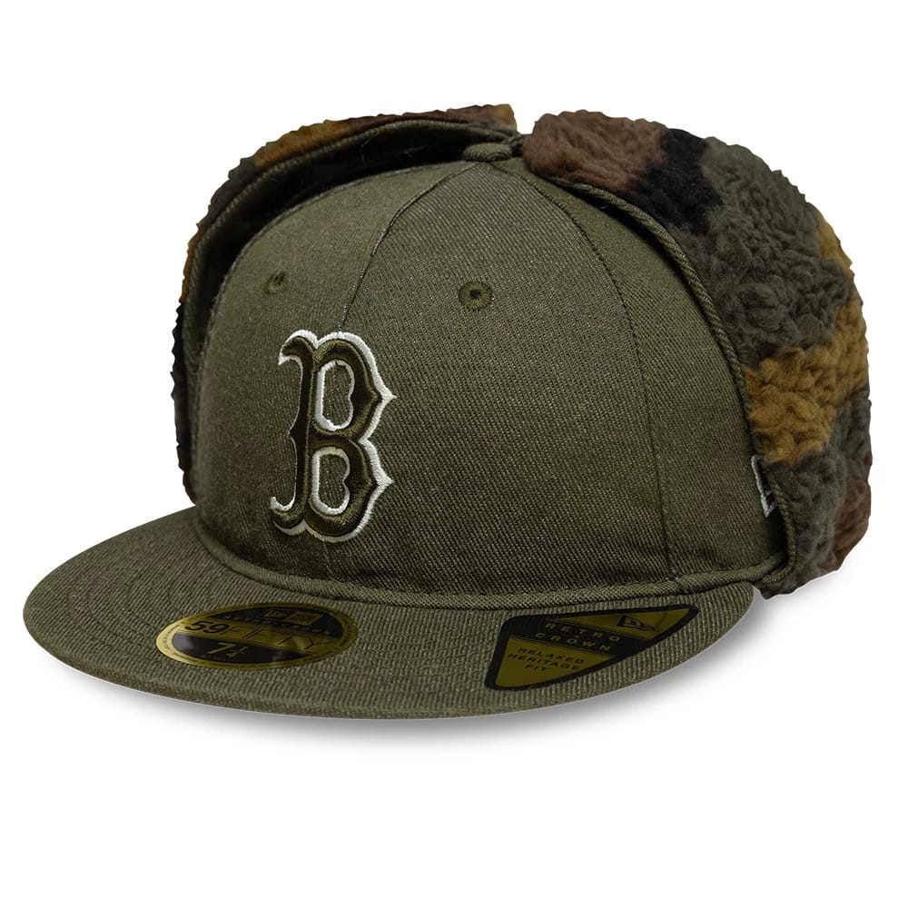 Boston Red Sox MLB Camo Open Green Retro Crown 59FIFTY Fitted Cap-klyvox