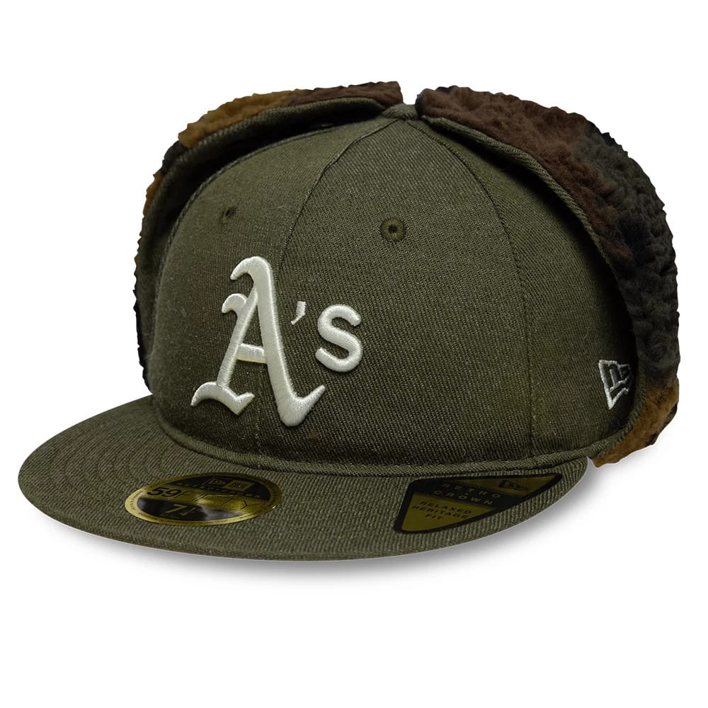 Athletics MLB Camo Open Green Retro Crown 59FIFTY Fitted Cap-klyvox
