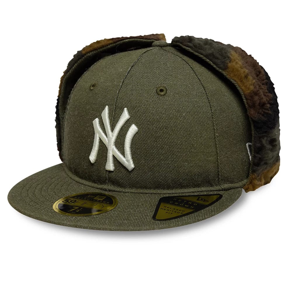 New York Yankees MLB Camo Open Green Retro Crown 59FIFTY Fitted Cap-klyvox