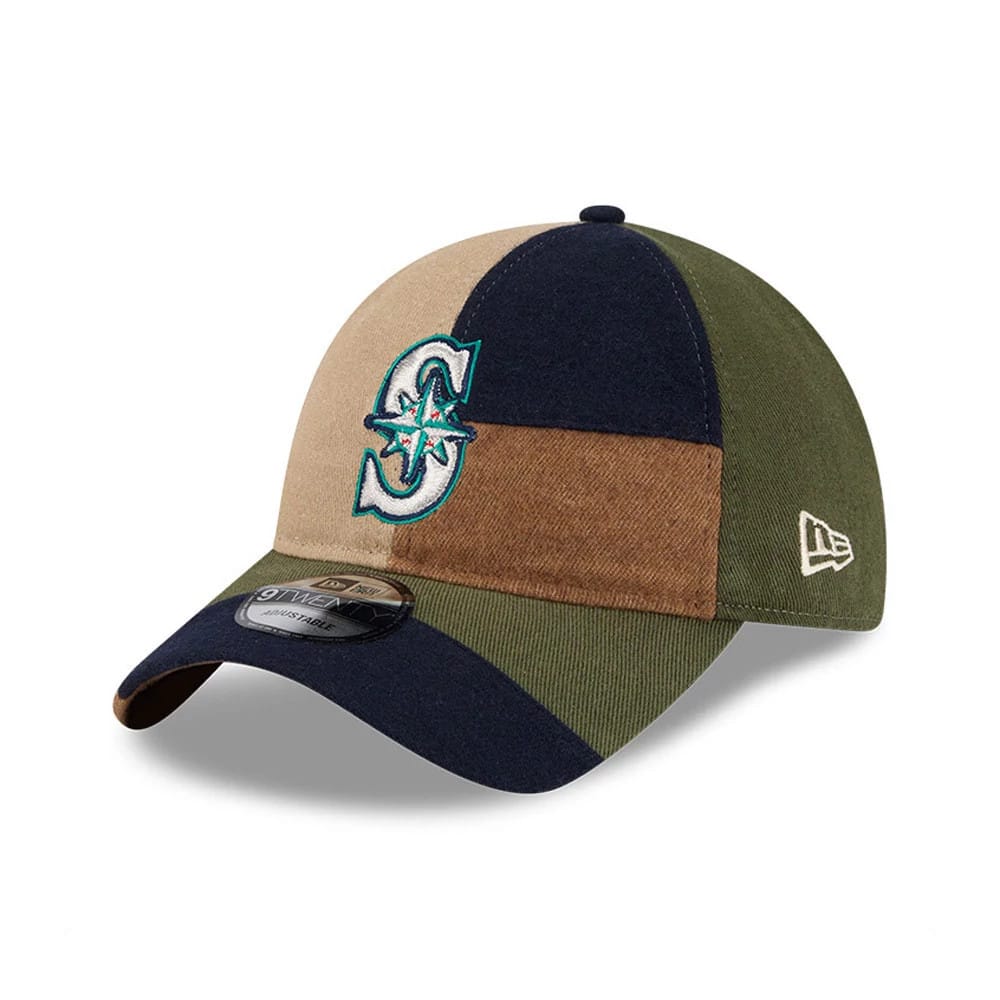 Seattle Mariners MLB Patchwork Open Brown 9TWENTY Adjustable Cap-klyvox