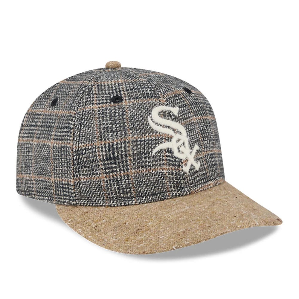 Chicago White Sox MLB Vintage Tweed Open Blue Retro Crown 59FIFTY Fitted Cap-klyvox