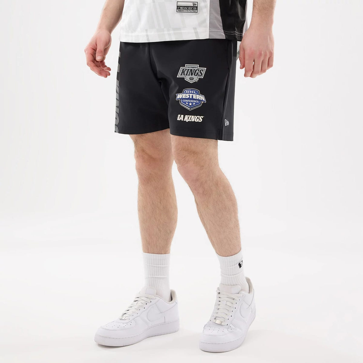 LA Kings NHL Match Black Oversized Shorts-klyvox