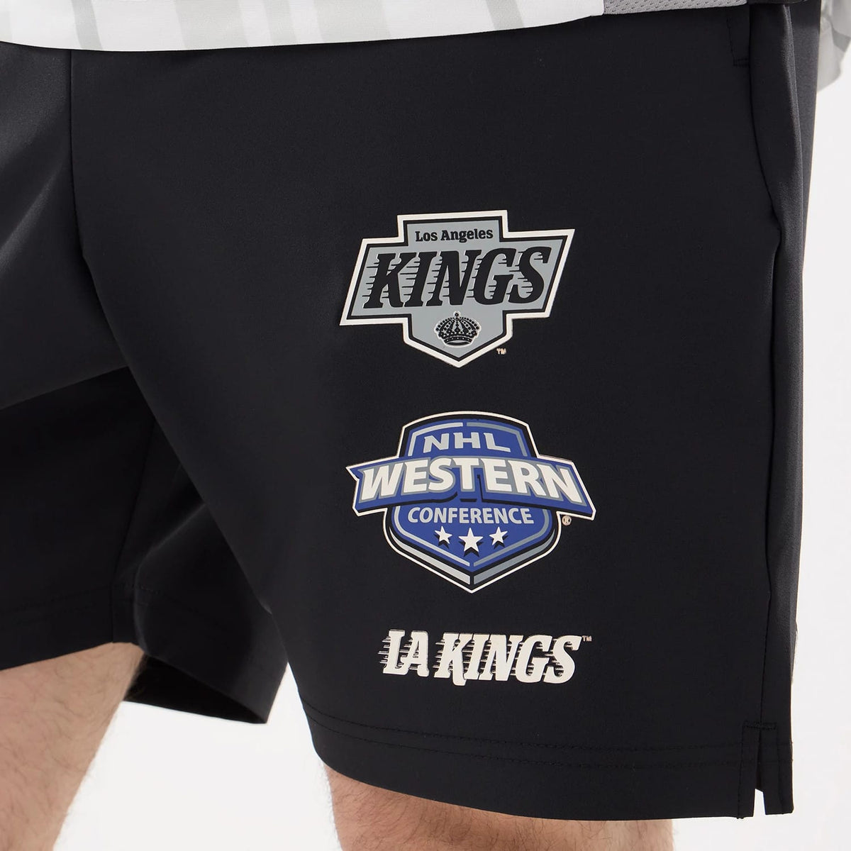 LA Kings NHL Match Black Oversized Shorts-klyvox