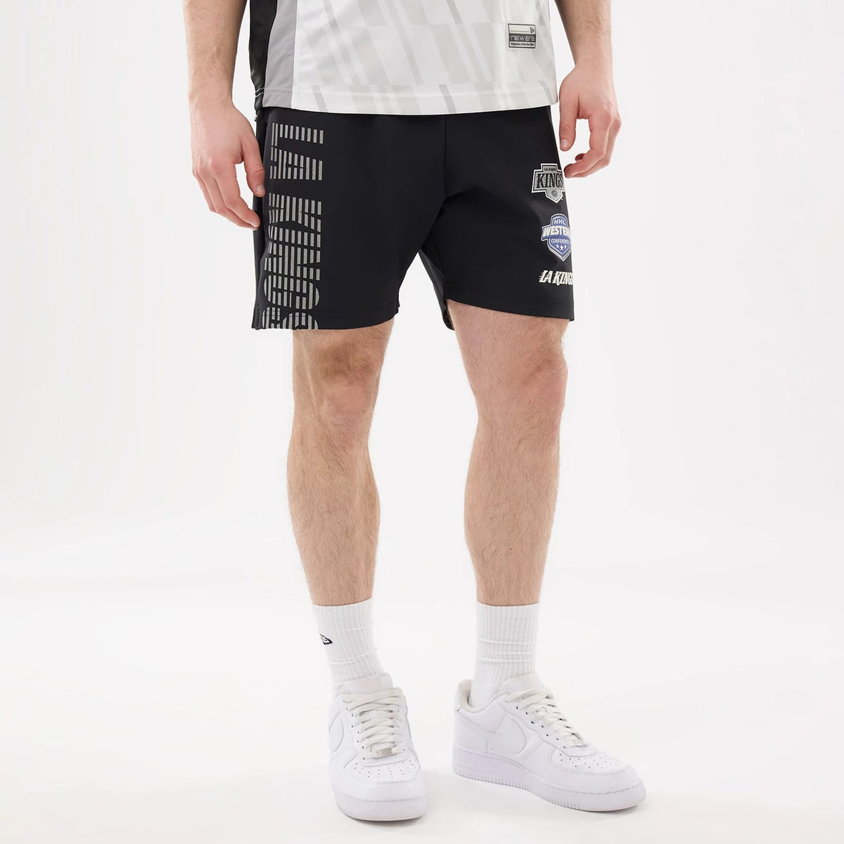 LA Kings NHL Match Black Oversized Shorts-klyvox