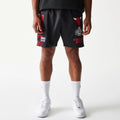 Chicago Bulls NBA Match Black Oversized Shorts-klyvox