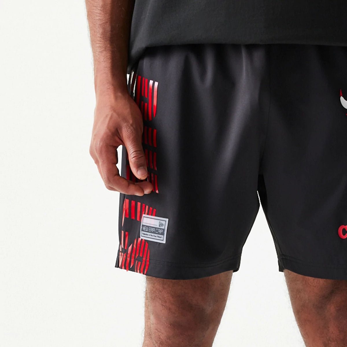 Chicago Bulls NBA Match Black Oversized Shorts-klyvox