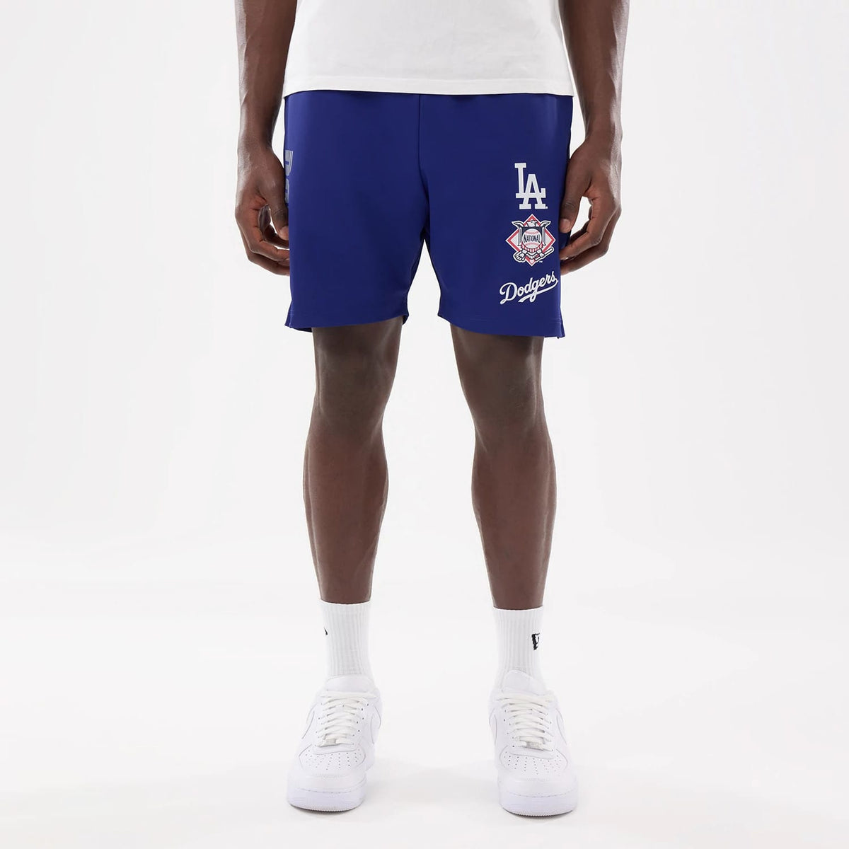 LA Dodgers MLB Match Dark Blue Oversized Shorts-klyvox