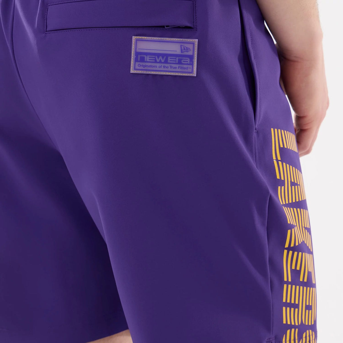 LA Lakers NBA Match Purple Oversized Shorts-klyvox