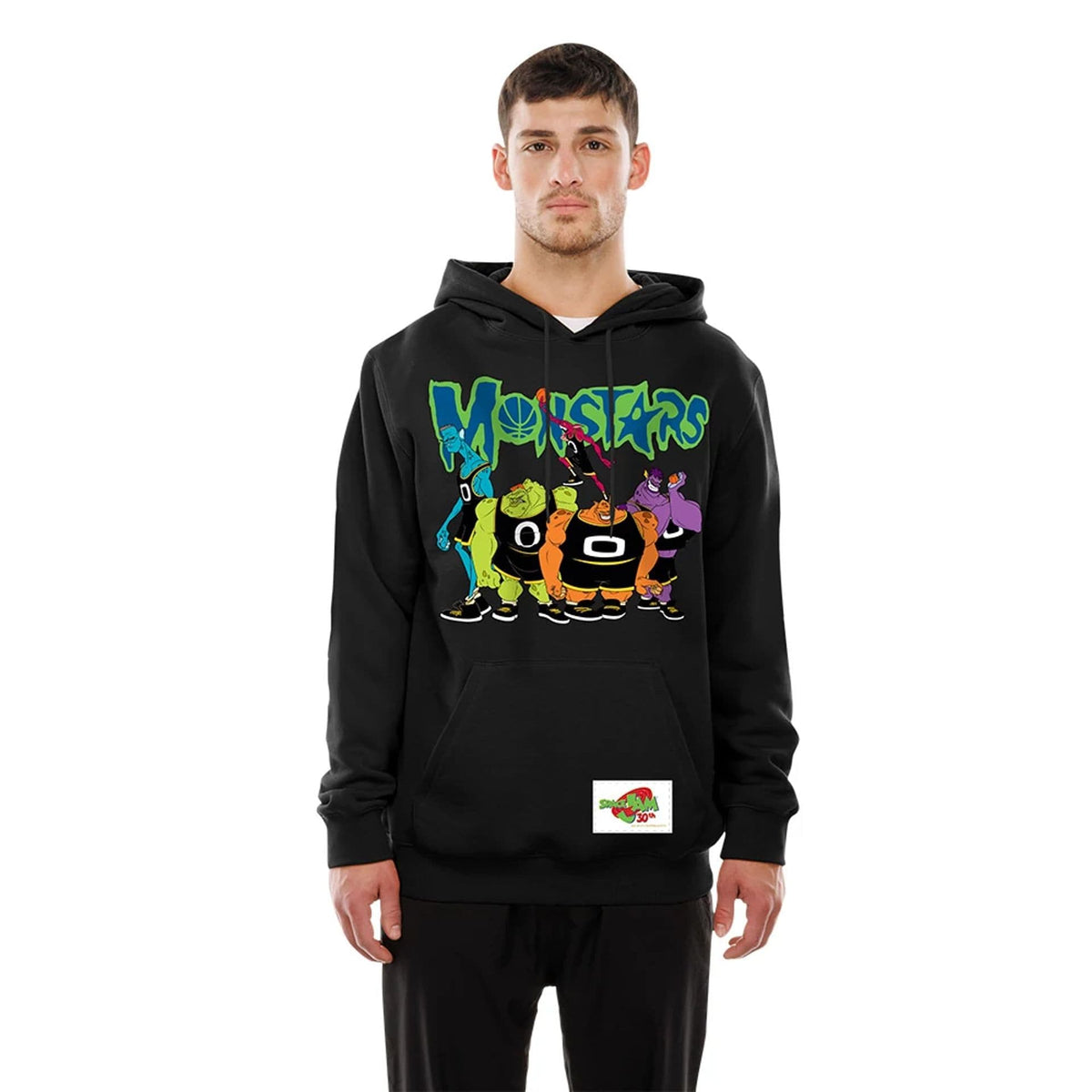Space Jam Warner Brothers Space Jam Black Pullover Hoodie-klyvox