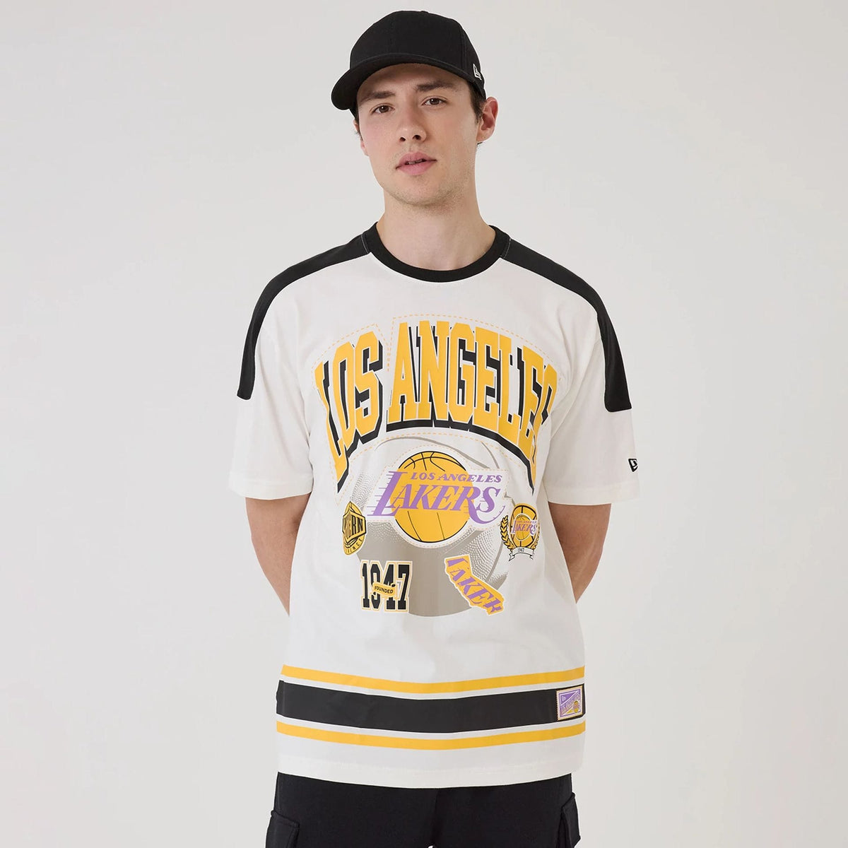 LA Lakers NBA Sport Classic White T-Shirt-klyvox