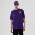 LA Lakers NBA Graphic Purple T-Shirt-klyvox