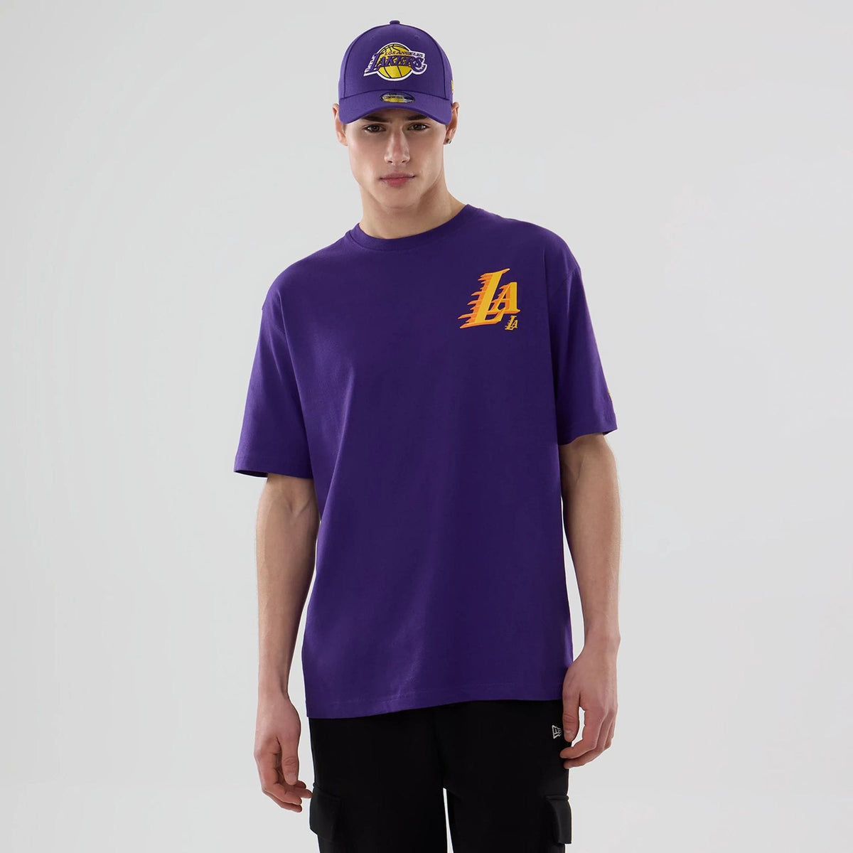 LA Lakers NBA Graphic Purple T-Shirt-klyvox