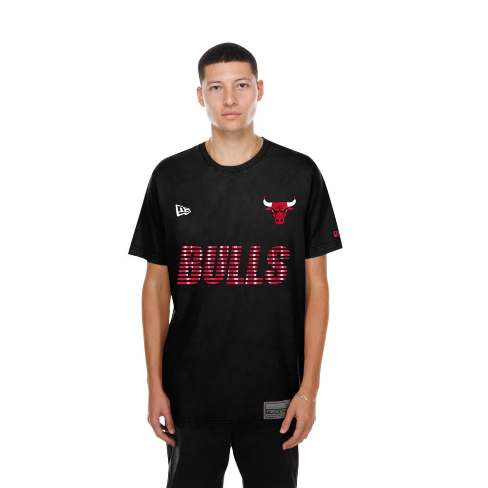Chicago Bulls NBA Match Black T-Shirt-klyvox