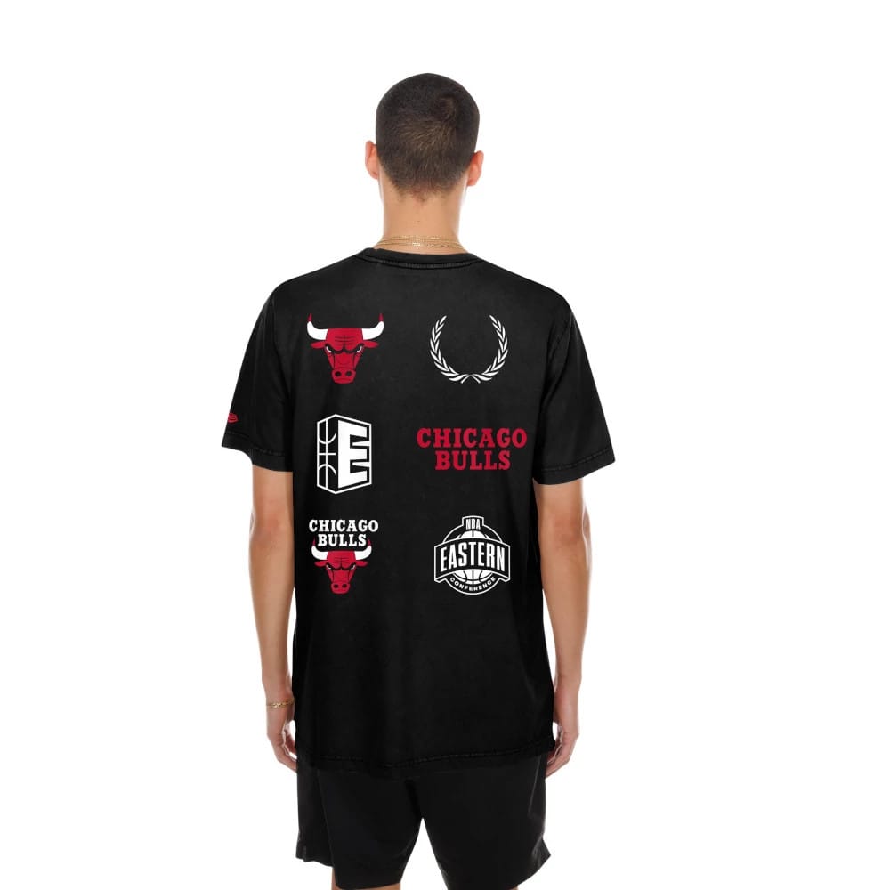 Chicago Bulls NBA Match Black T-Shirt-klyvox