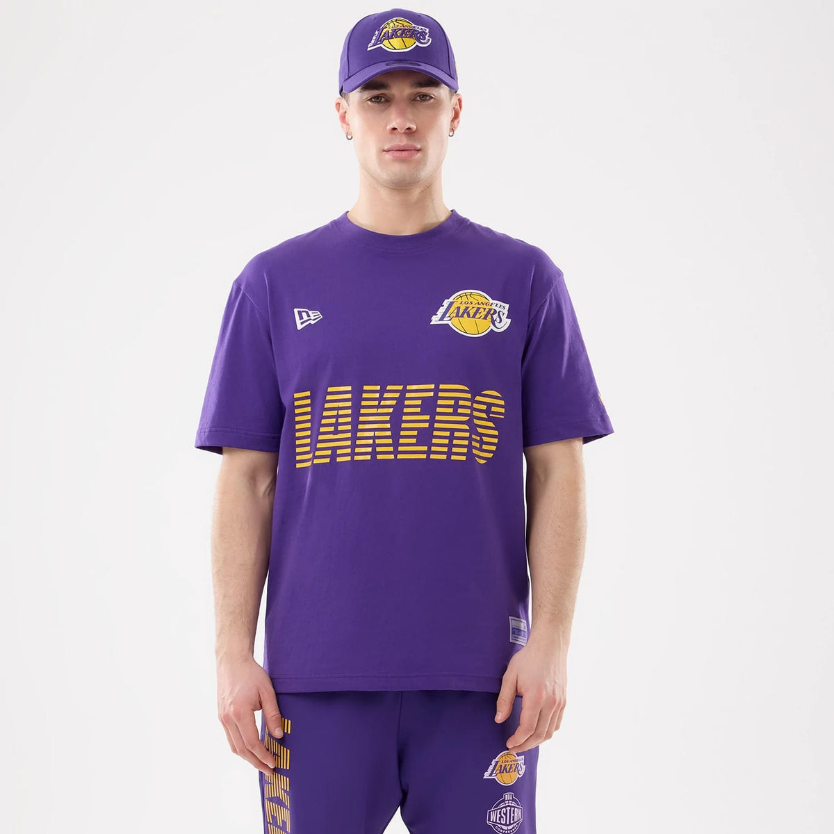 LA Lakers NBA Match Purple T-Shirt-klyvox