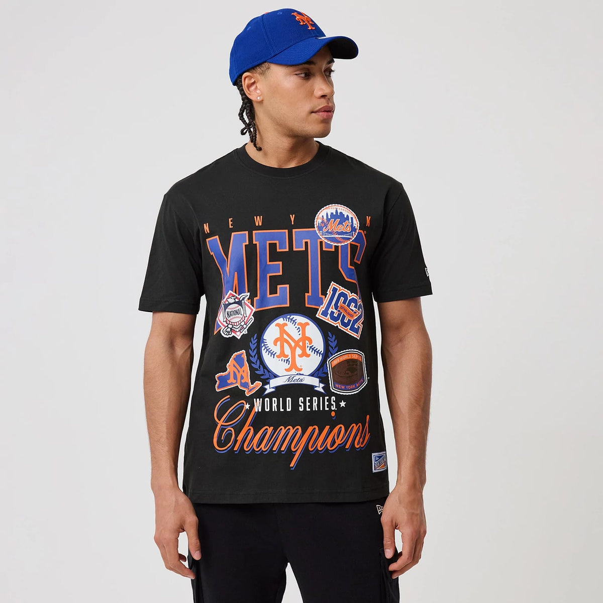 New York Mets MLB Sport Classic Black T-Shirt-klyvox