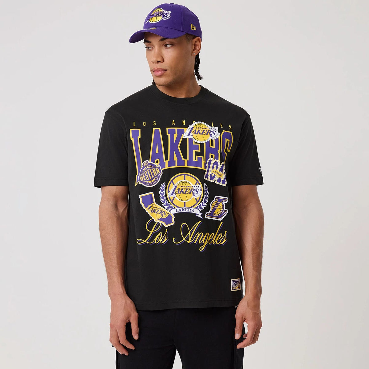 LA Lakers NBA Sport Classic Black T-Shirt-klyvox
