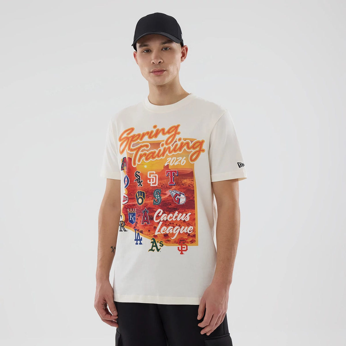 Cactus League Logo MLB Spring Training 2026 Cream T-Shirt-klyvox