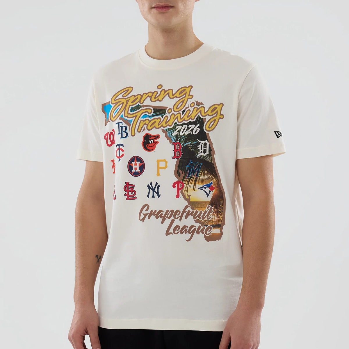 Grapefruit League Logo MLB Spring Training 2026 Cream T-Shirt-klyvox