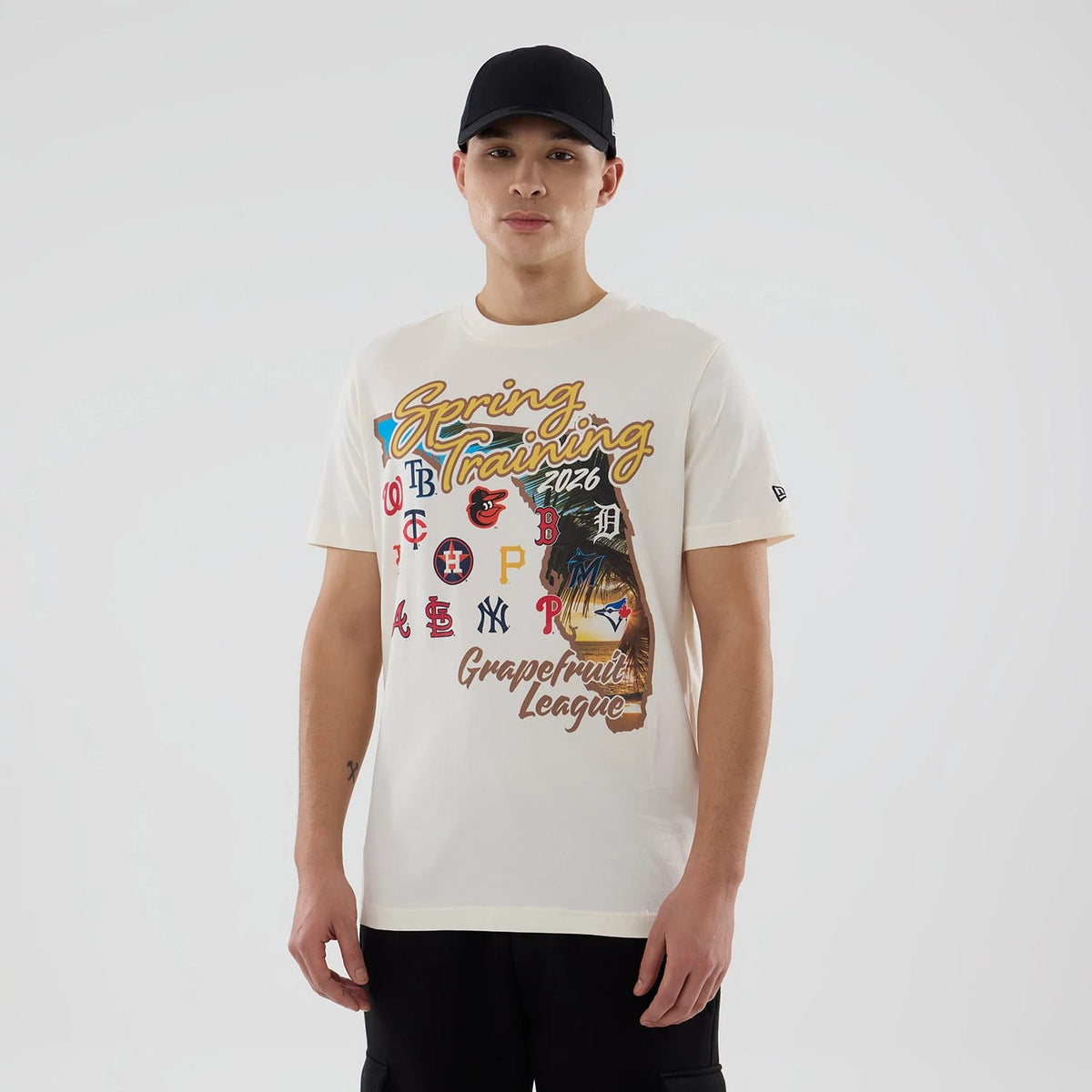 Grapefruit League Logo MLB Spring Training 2026 Cream T-Shirt-klyvox