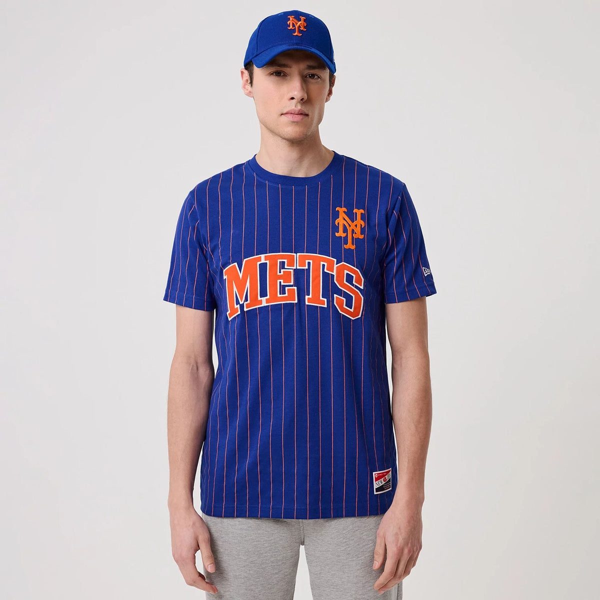 New York Mets MLB Pinstripe Blue T-Shirt-klyvox