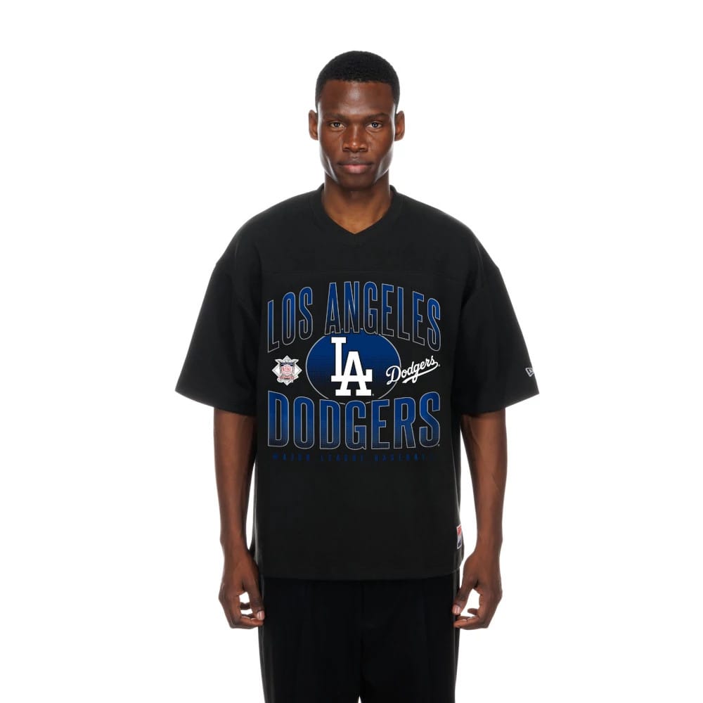 LA Dodgers MLB Black Boxy T-Shirt-klyvox