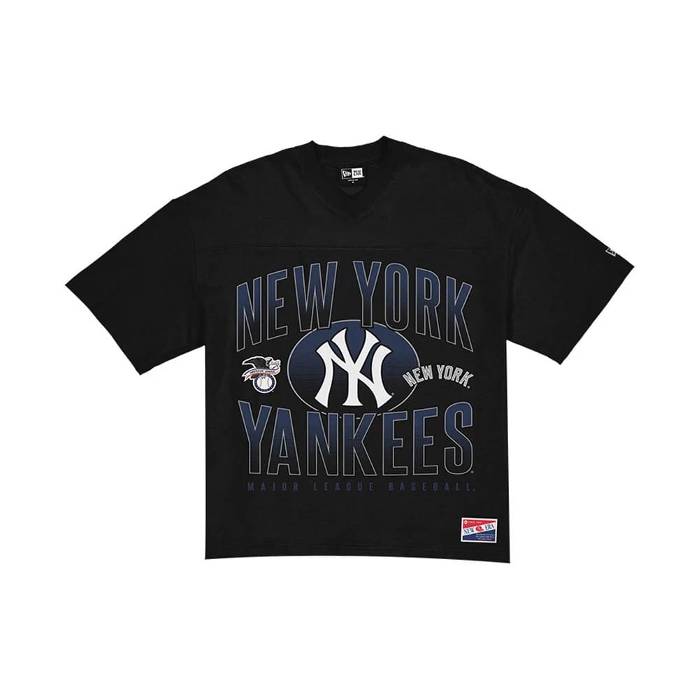 New York Yankees MLB Black Boxy T-Shirt-klyvox